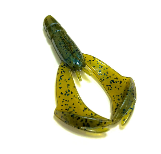 4" Craws – Soft Plastic Bass Lures, 8 per Pack (10 Color Options)
